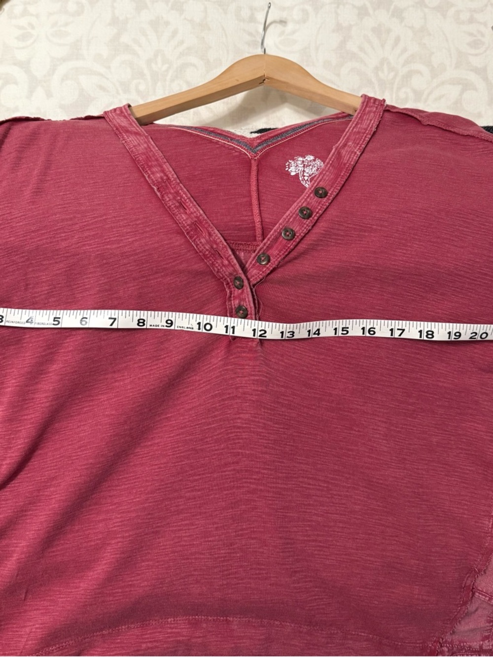 ANTHROPOLOGIE Pilcro Vintage-washed Oversized Henley Top - Picture 7 of 8
